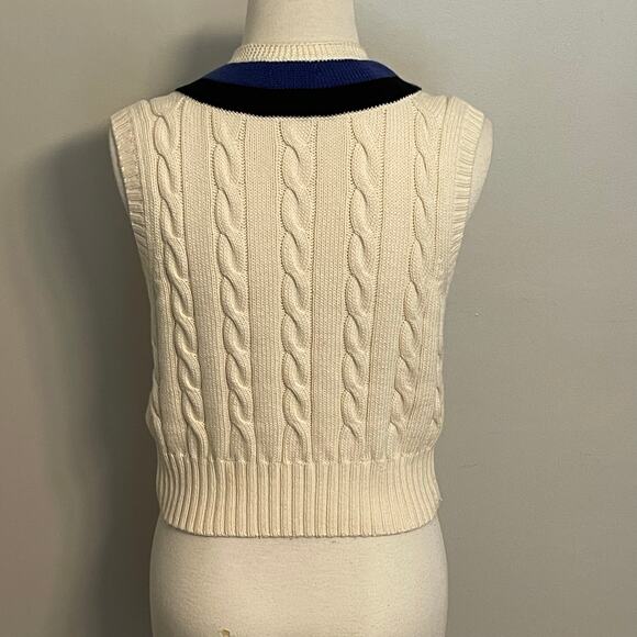 Polo Ralph Lauren Women’s 100% Cotton Knit Cricket Vest Size Medium - Picture 2 of 7